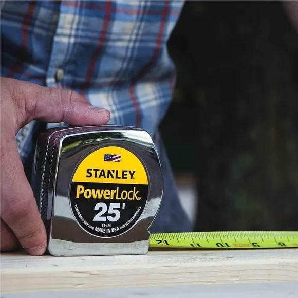 Stanley PowerLock 25' Tape Measure - Silver w/ Belt Clip - Picture 7 of 7
